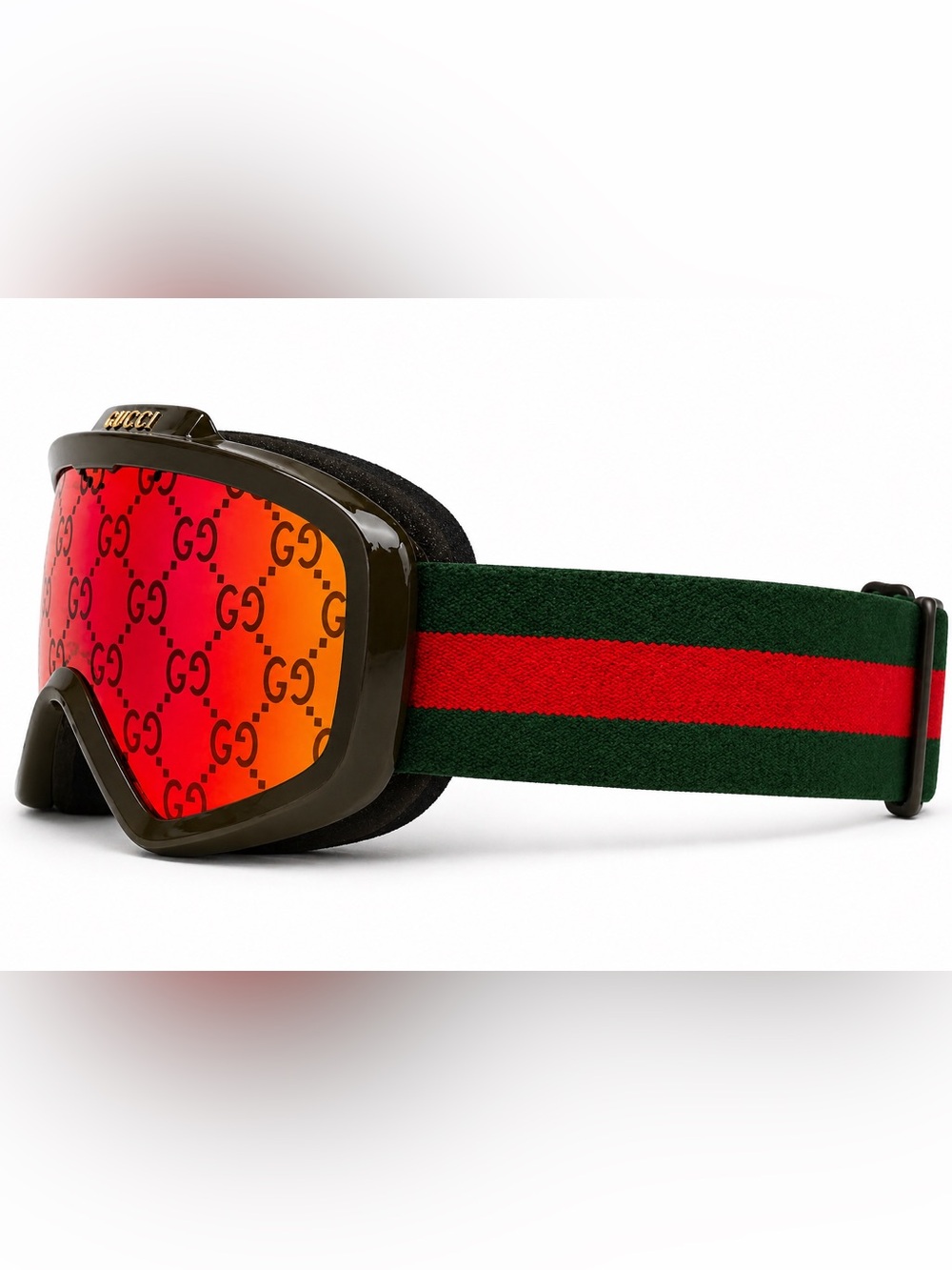 Gucci GG Logo Ski Goggles 🥽 Red Monogram Mirror Lens | Web Stripe |New With Tags - Picture 4 of 6